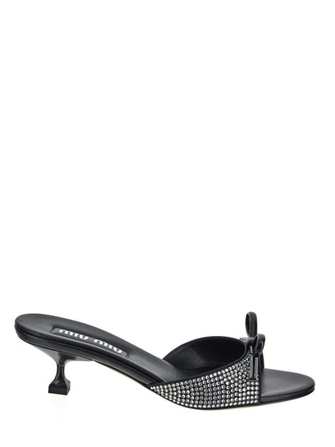 miu miu crystal-embellished sandals|Miu Miu Crystal.